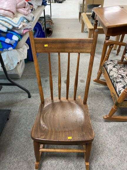 Oak children’s rocking chair image
