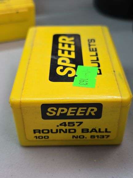 Speer. 457 Round Ball Bullets, NIB image