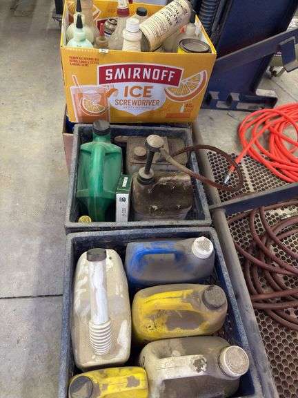 Assorted chemicals, lubricants image