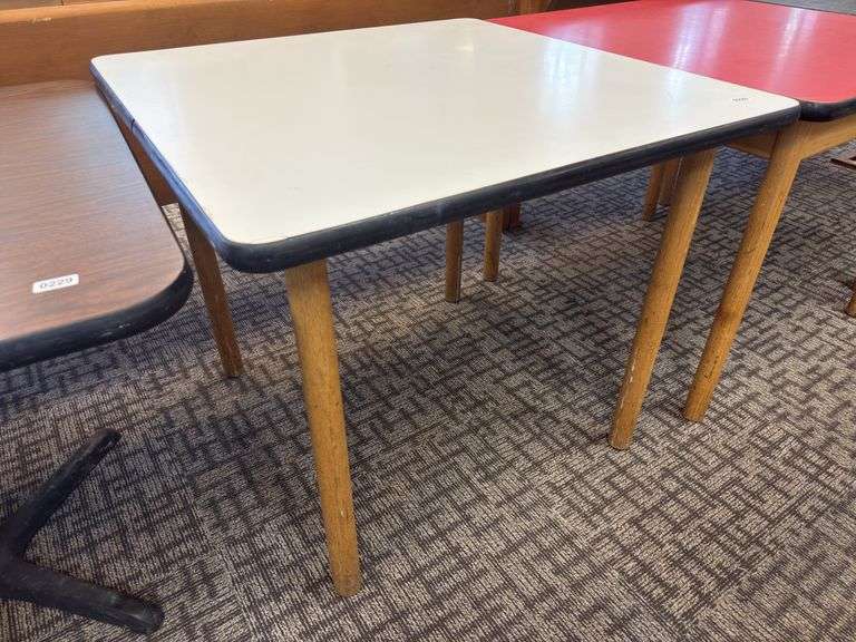 36x36 wooden table from the Boys dining hall at the Abbey image
