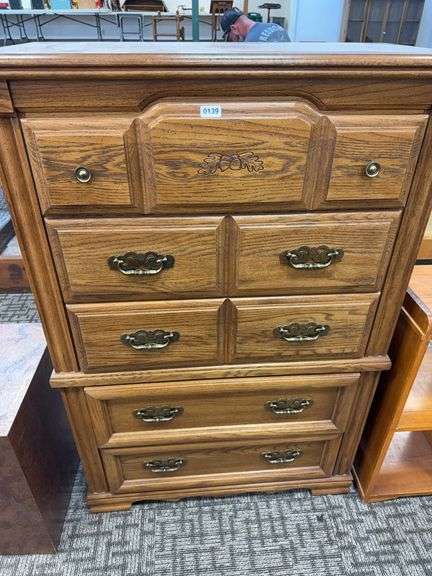 ￼ vintage oak dresser image