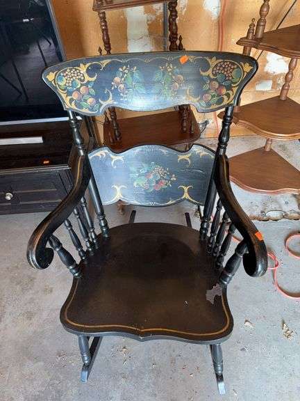 Hand-Painted Hitchcock Style Rocking Chair image