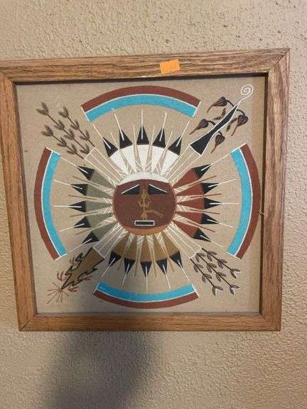 Native American sand painting picture image