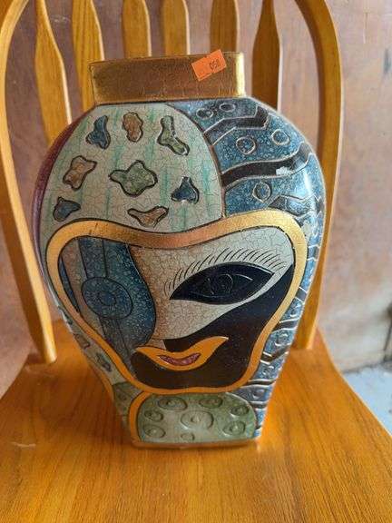 Abstract Face Ceramic Vase image