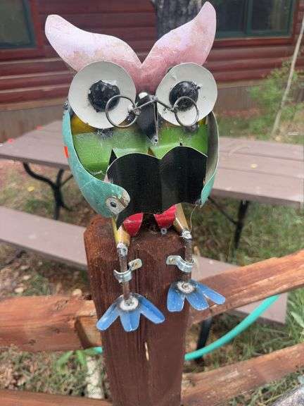 Metal Owl yard decor image