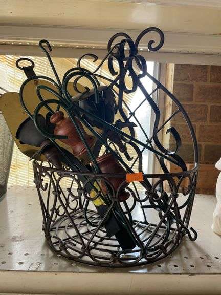 Decorative wall basket and miscellaneous candleholders, etc. image