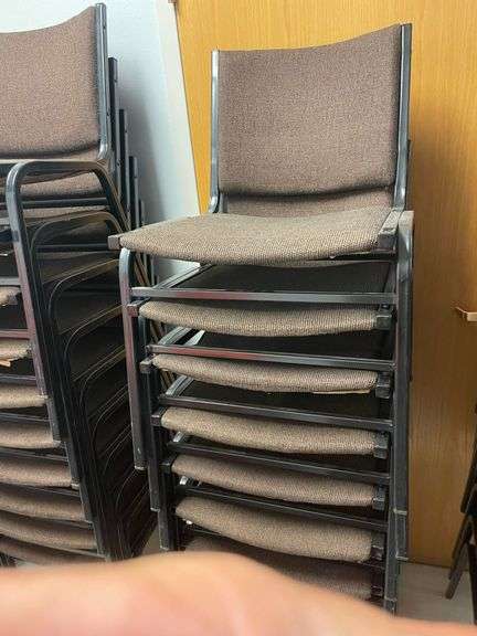 Stack of 10 VIRCO event center chairs image