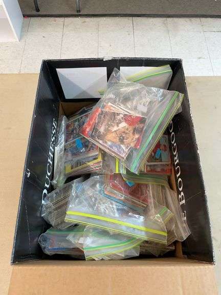 Box of miscellaneous sports cards image