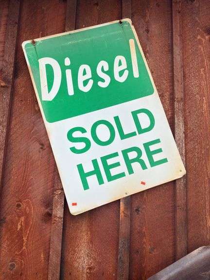 Antique “Diesel sold here” sign image