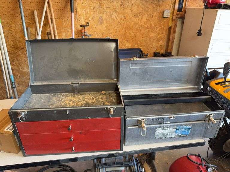 Two metal toolboxes image