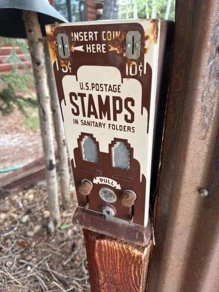 Antique stamp vending machine image