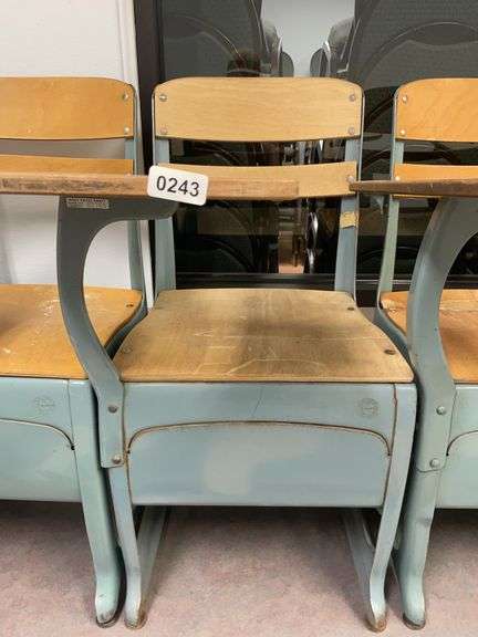 Antique school desk image