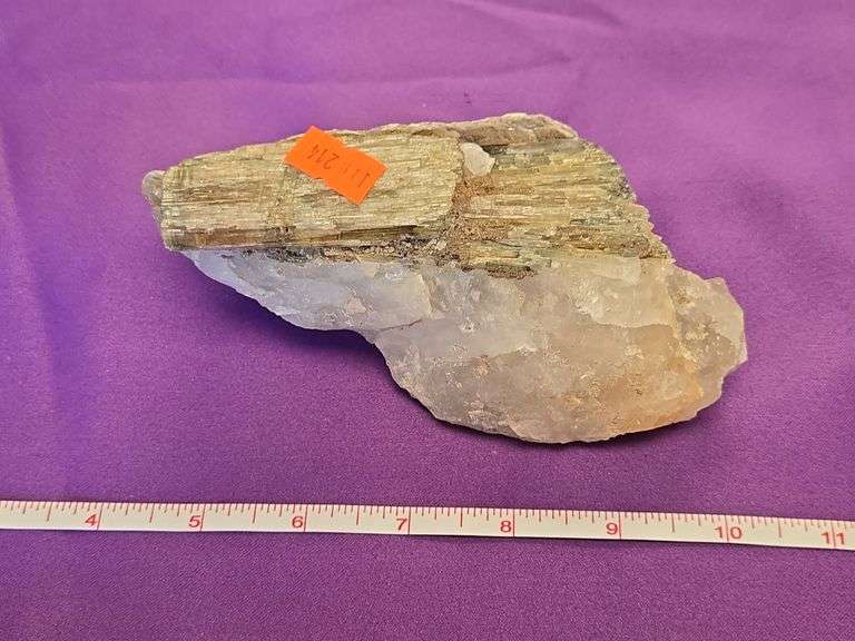 Pseudomorph Tourmaline Quartz Mineral Display Specimen 1 Lb. 9 Oz. image