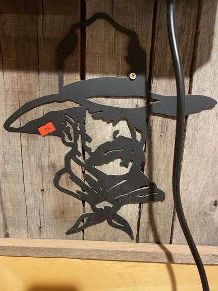 Metal cowboy cut out image