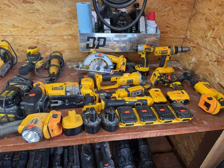 Huge lot of Dewalt cordless tools and acessories Tools,Battery’s, chargers see attached picture image