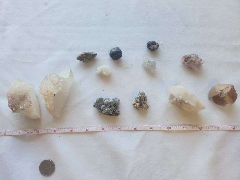 Mixed Himalayan Asian Crystals Quartz lot druzy candle garnet image