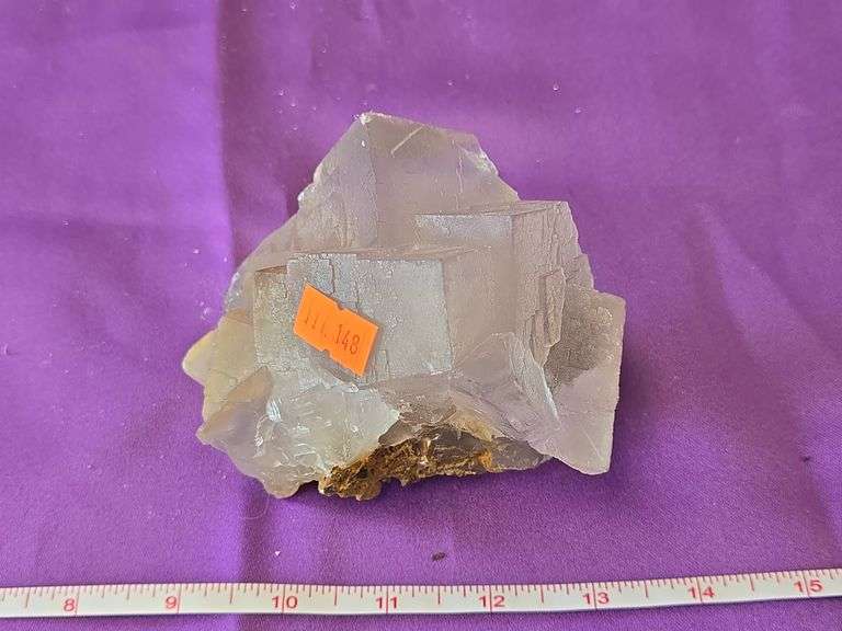 Larger Cabinet Display Fluorite Pyramids Cubes 1 Lb. 12 Oz. image