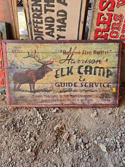 Harrison's Elk Camp Sign image