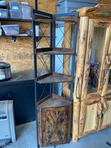 Corner shelf and cabinet combo image