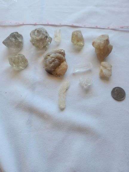 Quartz crystals  agate faden 10pc lot image
