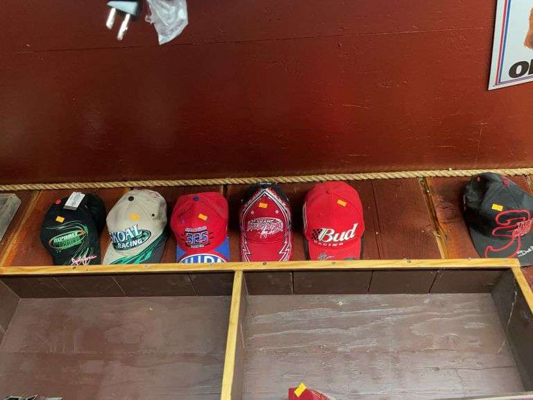 Lot of seven racing caps image