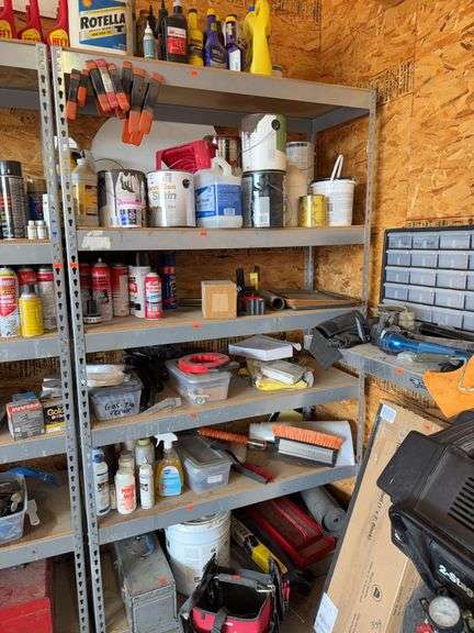 Six tier, metal garage shelf (contents not included) image