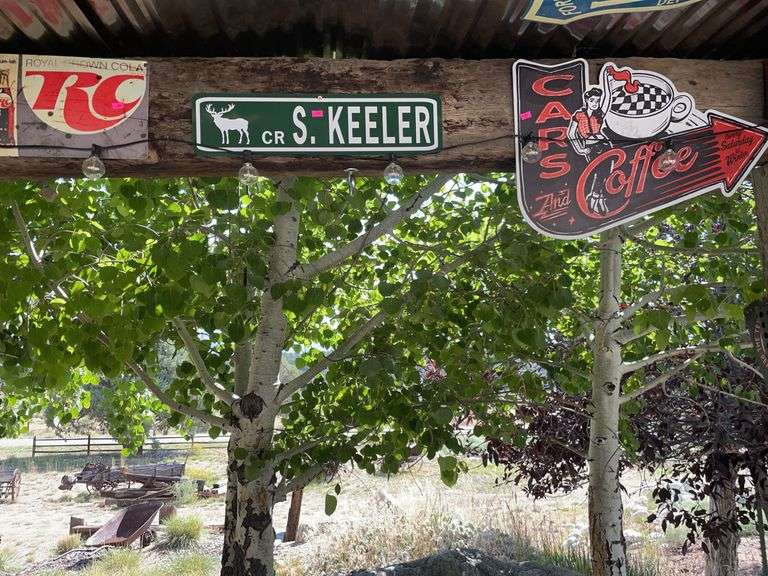 Three metal signs image