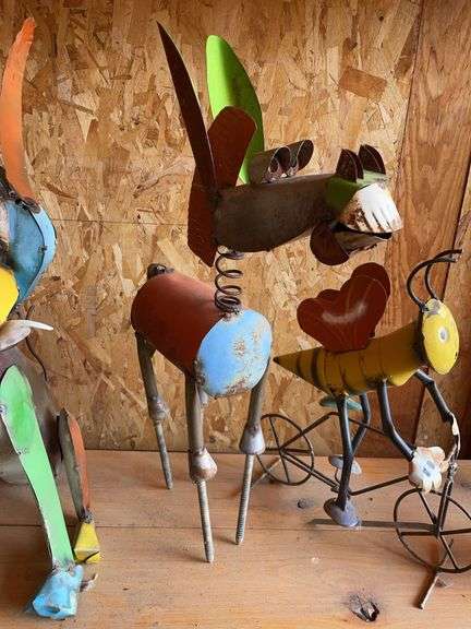 Metal donkey yard decor image