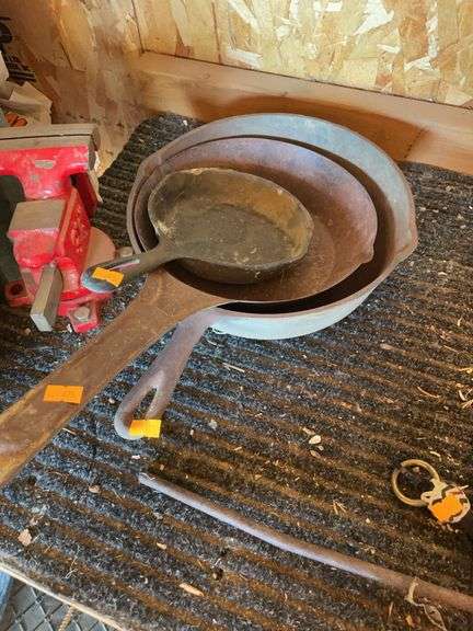 Three vintage Cast Iron pans image