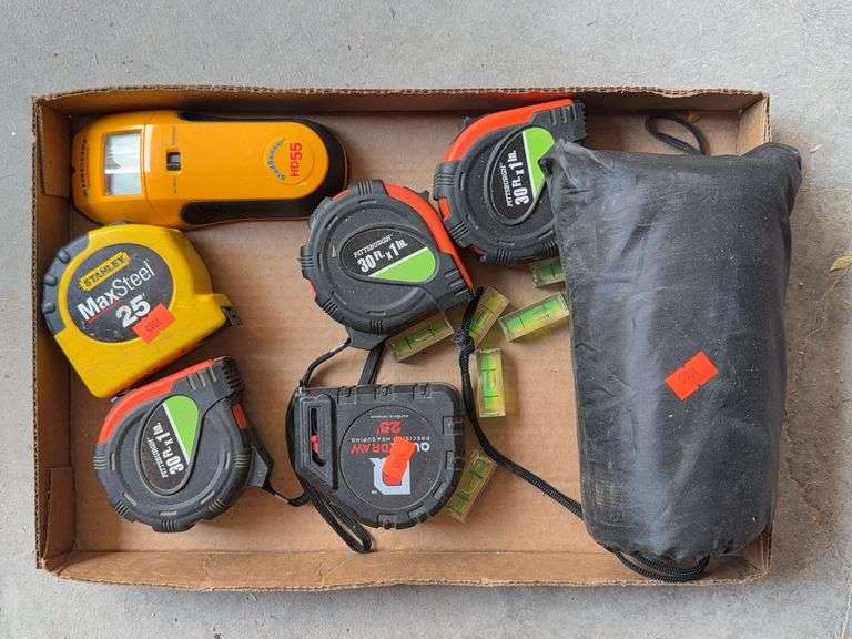 Box of tape measures image
