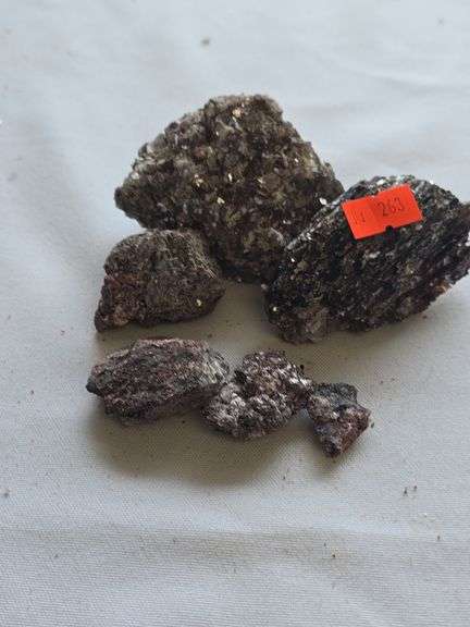 Lepidolite pink mica and some with tourmaline cluster lot 1 Lb image