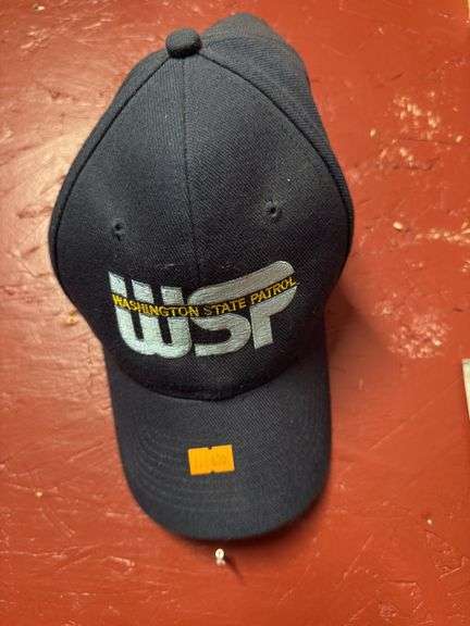 Washington state patrol cap & police dept tin sign image