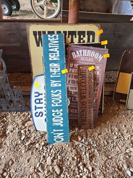 6 assorted Tin Signs image