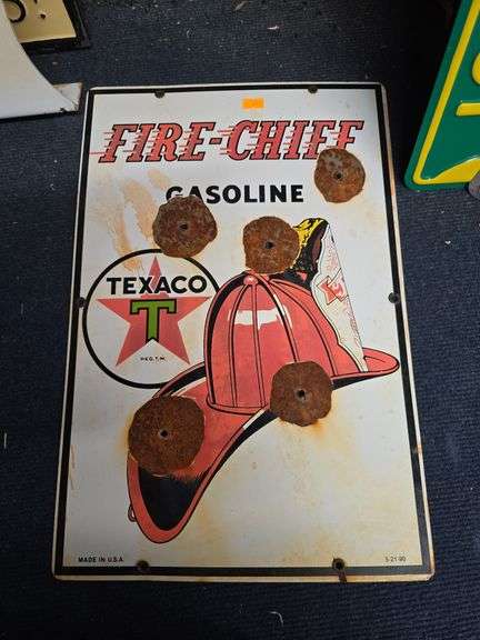 Texaco Fire Chief Sign image