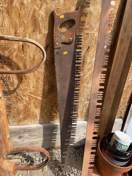 Antique hand saw image