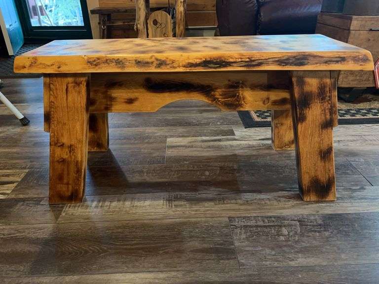 Rustic Wooden Bench image
