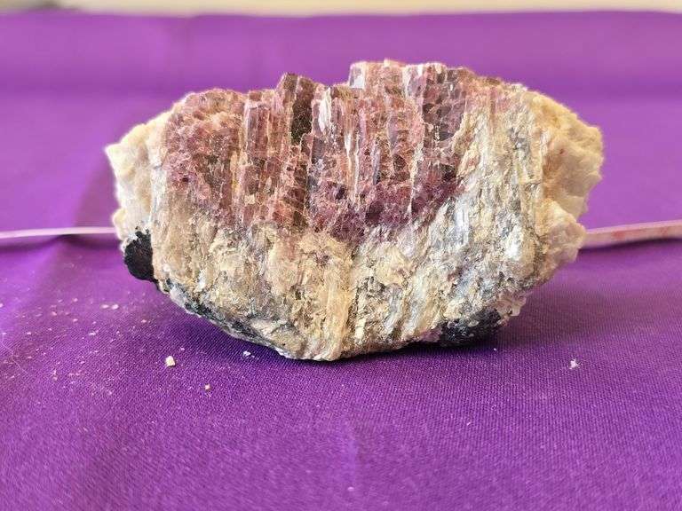 Cabinet Display Lepidolite Pink Tourmaline Mineral Specimen 7 Oz. image