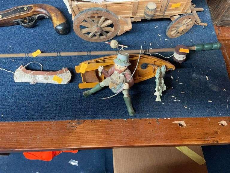 Lot of three pieces of fishing decor image