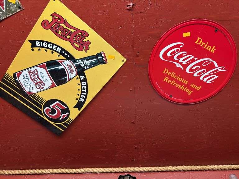 Drink Coca-Cola, pepsi cola tin signs image