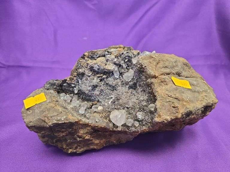 Herkimer Diamond Quartz druzy xlarge host Rock display Mineral New York image
