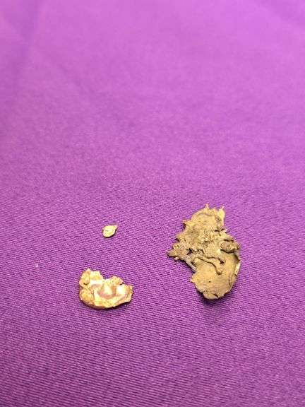 Collectors Crystalline Crystallized Gold Nugget Specimens Bullion 1.58 Grams Total Weight image