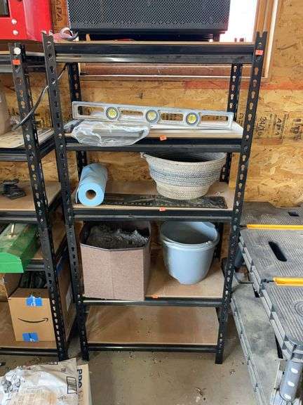 Five shelf shop rack. Contents not included. image