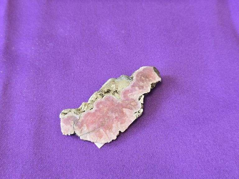 Uchucchacua Mine Peru Pink Rhodochrosite Slab Mineral crystal image