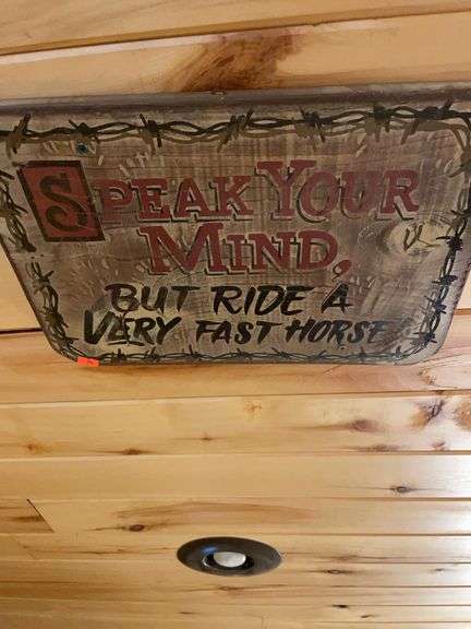 Wooden speak your mind picture image