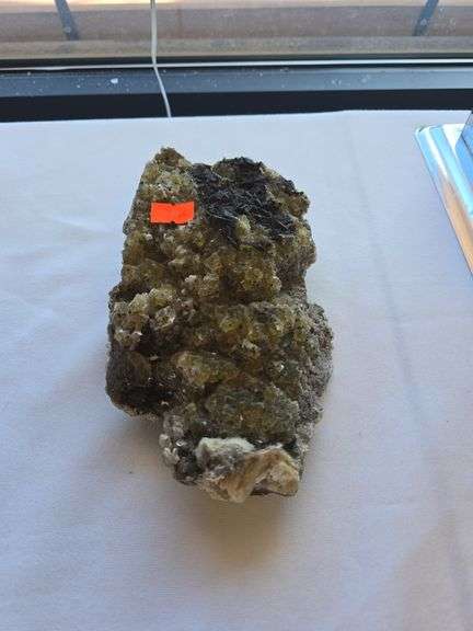 Asturias Spain golden Fluorite w Pyrite l 2 Lb. 12 Oz. image
