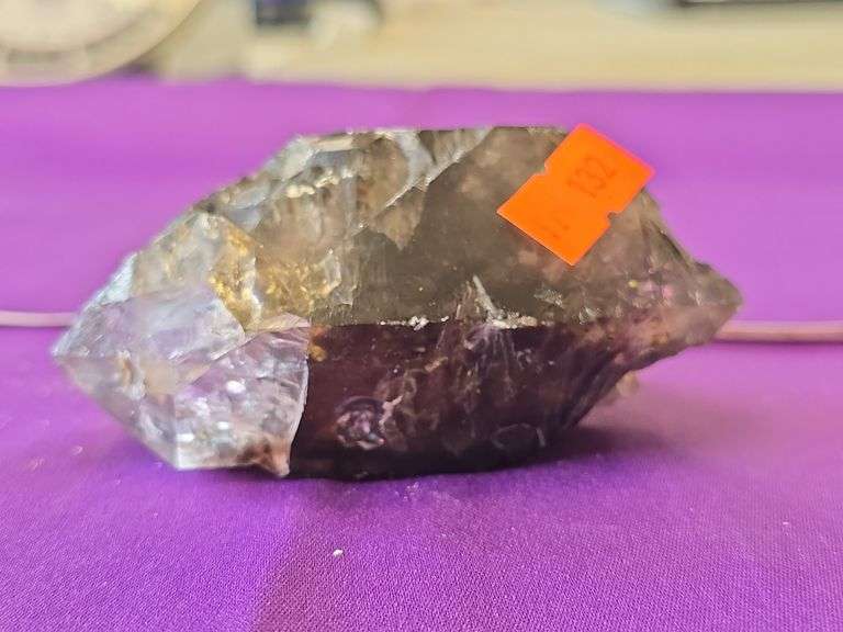 Rare Amethyst w Smoky Quartz Cabinet Display Toll Mountain Jefferson County Montana 12 Oz. image