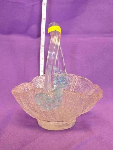 Murano Glass Bonbon basket w glass flowers image