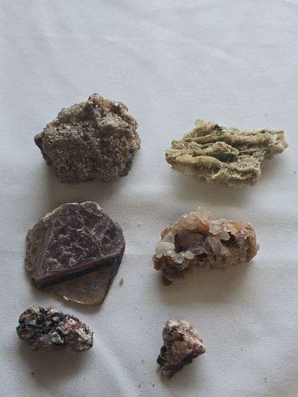 Aragonite Spain, Lepidolite Brazil and others Mixed lot  14 Oz. image