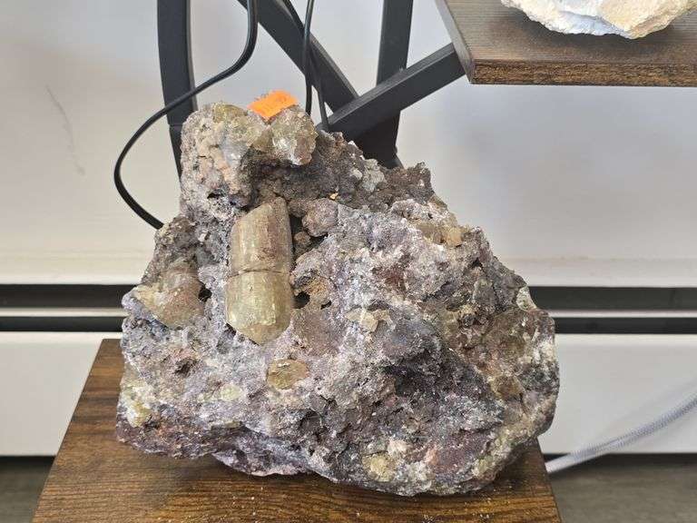Huge Rare Apatite Crystals Druzy terminated on host rock Cabinet Mineral Display 13 LBS. image