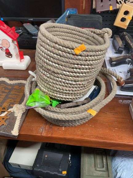 Two rope bowls with miscellaneous items image